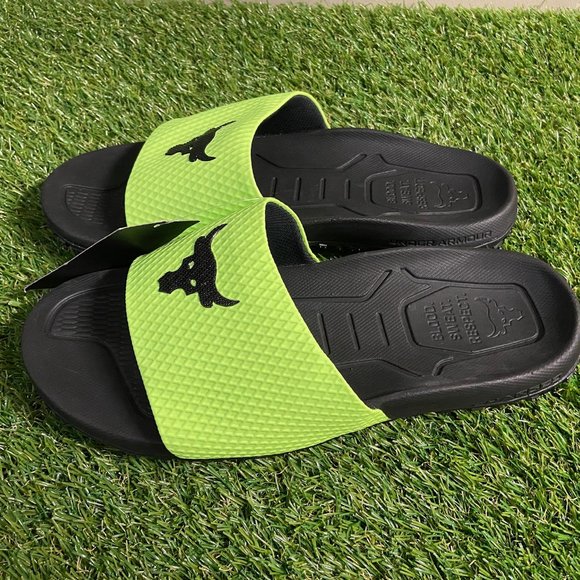 Under Armour Men's Project Rock Michelin Fat Tire Size Slides 3025237-302 NEW - Picture 3 of 12